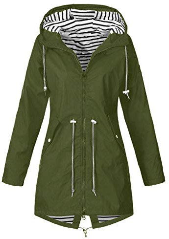 2024 Veste Femme Coupe Vent Impermeable - Vêtements Extérieur Long Manteau De Pluie Blazer
