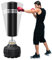 Moziel Sac de Frappe sur Pied 178 cm Punching Bag Debout Adulte Sac de Frappe Boxe Autoportant 19 Ventouses avec Système Amortissement Hydraulique