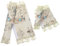 Angoily 3sets Fridge Wraps for Handle Protection Kitchen Glove Handle Cover Lace Design 4pcs*3