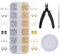 Zythrem 1200 Stück Schmuckherstellung Zubehör Set, Quetschperlen, Verschlüsse für Armbänder, Kettenverschluss, Offene Biegeringe, Quetschkalotten für Anfänger Selber Machen