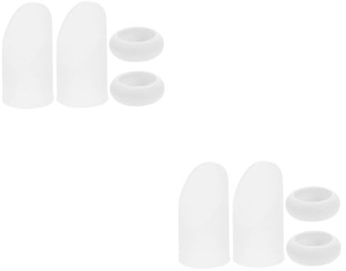 TOPBATHY 2 Sätze Teekannen-auslaufschutz Teekannen Set Teekannenset Antikollisions-teekannenauslauf Teapot Set Wasserkocher-auslaufschutz Kesseldeckel-knopfschutz Kieselgel Weiß 4 Stück * 2