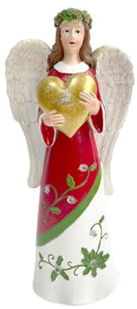 Weihnachtsengelstatue, 30,5 cm große Engelsfiguren, leuchtende Desktop-Skulptur, Weihnachtsengel mit Flügeln, leuchtende Statuen und Figuren, religiöses Feiertagsskulpturenhandwerk