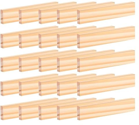 Katyjun 20 Stück Holzklötze Zum Basteln, 106x21x7mm Bastelholz Klötzchen, Easy Sticks