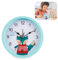 SopwMap Circulaire Réveil Enfant Analogique Silencieux, Design Cartoon Renard Bleu, Fonction Veilleuse, Facile à Utiliser, Bon Choix pour Chambre d'enfant et Voyage