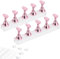 Acrylic Nail Display Stand DIY Nail Crystal Holder Magnetic Practice Stands with Reusable Adhesive Putty Clay for False Nail Tip Manicure Tool (Pink)