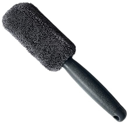 shjxi Felgenbürste, weiche Mikrofaser-Radbürste, Rutschfester Schrubber, schnell trocknendes Design für Cabrio-Verdeck-Wartung, Motorradkette, Reinigung