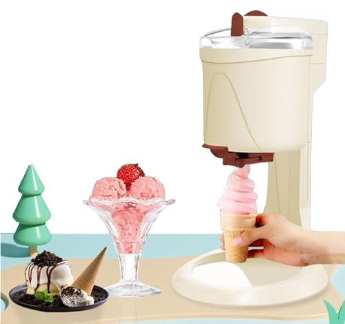 Soft Serve Ice Cream Machine - DIY Yogurt and Ice Cream Maker for Home, Healthy Dairy-Free Treats, Simple One Push Operation