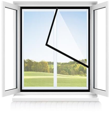 50x125cm,Zanzariera Finestra, Zanzariere per Finestre, Zanzariera Finestra Apribile, Tenda Zanzariera Senza Anelli Tenda Anti Zanzare Rete