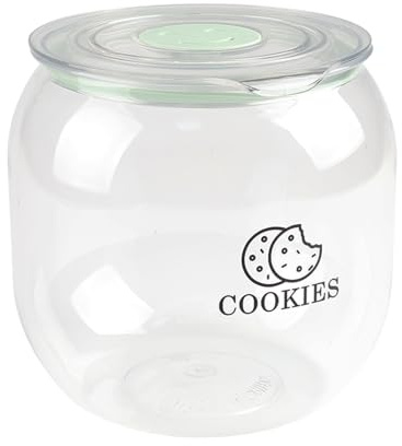 Gzsekken Biscuit Jar 2.3L Plastic Sweet Jars for Candy Buffet Biscuit Storage Airtight Chunky Container Easy to Clean for Kitchen Counter and Treat Display