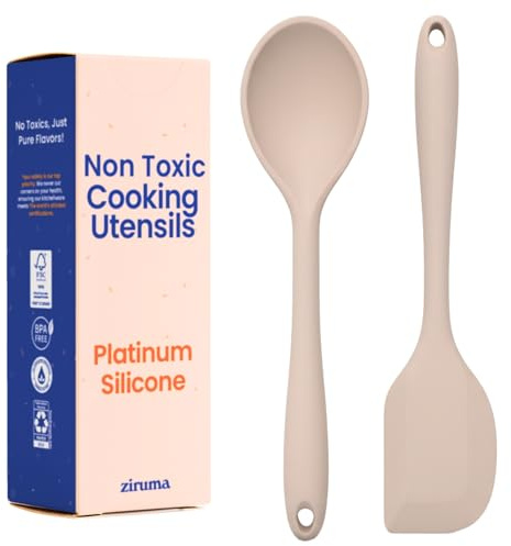 Ungiftiges Platin-Silikon-Kochutensilien-Set, 2-teilig. Ziruma