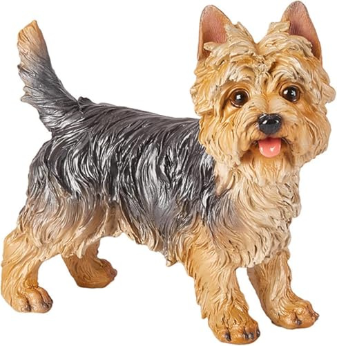 Tier Garten Statuen, Harz Yorkshire Terrier Statue Simulation Hund Ornamente Hund Statue Wohnzimmer Heimtextilien Garten Dekorationen Hof, 2