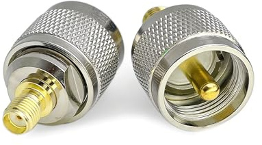 SEYUGOPTI SMA Female to UHF PL259 Male Coax Connector, 2PCS | Low Loss SMA PL259 UHF RF Coaxial Connector, 50 Ohm Low Loss for CB Radio, Ham Radio, Walkie Talkie Antenna