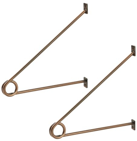 SOTECH Rundstabhalterung 260 x 250 x 20 mm Antik Rosengold galvanisiert | für Garderobenstangen bis Ø 30 mm Garderobe Küchenreling uvm.