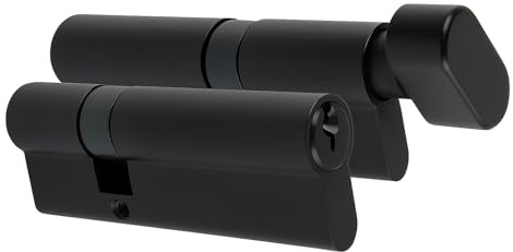 Set de serrure à cylindre 30/40 mm | Cylindres de serrure et de bouton avec 5 clés | Cylindres profilés pour porte de maison et de logement | Set de serrure de porte pour la sécurité et le confort au
