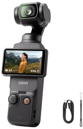 DJI Osmo Pocket 3 Bundle, Fotocamera per Vlog con CMOS da 1'', 4K/120fps, Stabilizzazione a 3 Assi, Tracciamento di Volti/Oggetti, Messa a Fuoco Rapida (Osmo pocket 3)