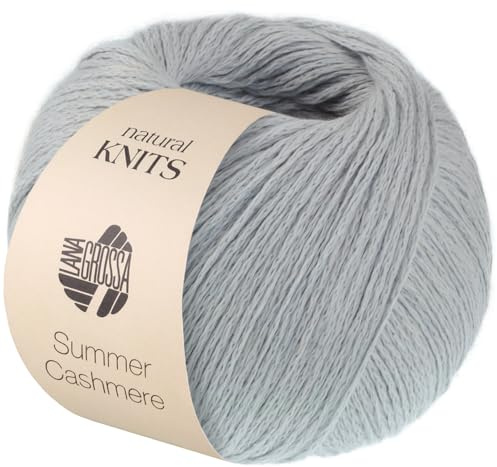 LANA GROSSA Summer Cashmere| Feines Kettengarn aus Baumwolle und Kaschmir | Handstrickgarn aus 90% Baumwolle & 10% Cashmere | 5g Wolle zum Stricken & Häkeln | 210m Garn FB 22