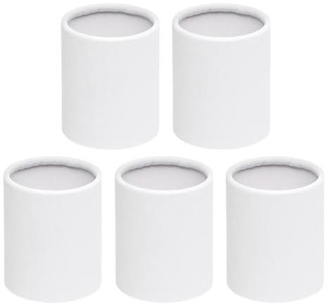AKOOSY 5 Kleiner Blumenhalter aus Pappe Weiß Runde Blumenverpackungskartons Wiederverwendbar und Stabil für Blumensträuße bei Picknicks und Reisen