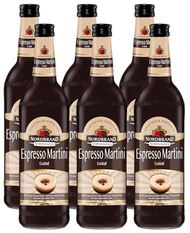 Nordbrand Espresso Martini (6 x 0,7l) – Cremiger Cocktail mit aromatischem Espresso und feiner Süße