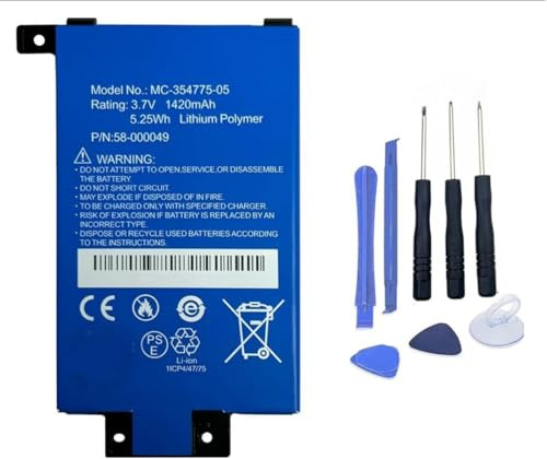 ASKC MC-354775-05 58-000049 Ersatzakku kompatibel mit KPW2 KPW3 E-Book E-Reader 3,7V 5,25Wh 1420mAh mit Werkzeug