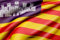 Oedim Bandera de La Comunidad de Las Islas Baleares 85x150cm | Reforzada y con Pespuntes| Bandera de La Comunidad de Las Islas Baleares con 2 Ojales Metálicos