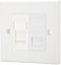Computer Spares Telephone & Cat5e RJ45 Faceplate/Wall Outlet – For Use With RJ45 Ethernet Network Cable & BS6312 BT Telephone Plug – Ideal for ADSL Router in Comms Room