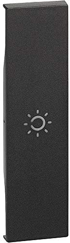 Bticino KG01A Cover con Simbolo Luce, Serie Living Now, da Applicare su Interruttori e Invertitori Bticino (Articoli K4001, K4003, K4004, K4004L, K4005, K4034), 1 Modulo, Colore Nero