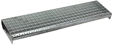 Gitterroststufen 1000 x 240 mm | Laufrost, Treppenstufen | Metallgitter Tiefe 240mm MW 33x33 feuerverzinkt