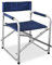 SF SAVINO FILIPPO Klappbarer Regisseurstuhl, Gestell aus eloxiertem Aluminium, blau, strapazierfähig, aus PVC, für Garten, Meer, Camping, Picknick, zusammenklappbar