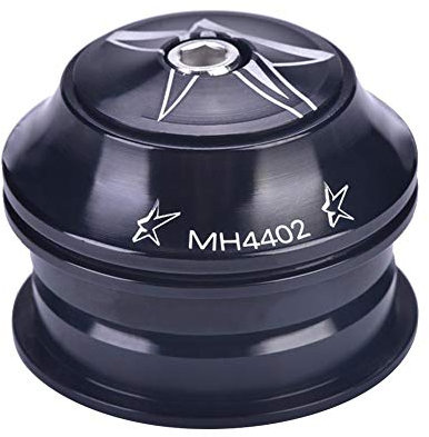 Alomejor Fahrrad Headset Aluminiumlegierung Fahrrad Gabel Vorbau Headset Gerade Rohr Lager Headset für die Meisten Fahrräder mit 44mm Kopf Rohr(Schwatz)