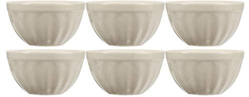 CREAFLOR HOME 6er Set Müslischalen MYNTE Latte für 300ml Creme beige D. 13cm Ib Laursen