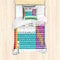 ABAKUHAUS Periodensystem Bettbezug Set, Moderne Vibrant, Milbensicher Allergiker geeignet mit Kissenbezügen, 135 cm x 200 cm - 80 x 80 cm, Mehrfarbig