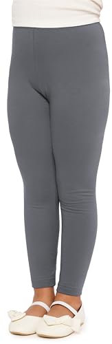 Merry Style Mädchen Lange Leggings aus Baumwolle MS10-225 (Grau, 128 cm)