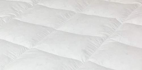 Alpes Blanc – Surmatelas Luxe en Plumes et Duvet 160x200 cm – Fabrication française – Confort hôtel Ferme – Gonflant et Moelleux – Enveloppe Percale 91 Fils - Traitement antiacariens