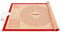 Lazymi Dick Backunterlage Silikon Groß 71 x 51 cm, Antihaft Backmatte rutschfeste Teigmatte Ausrollmatte Arbeitsmatte mit Messung Silikonmatte Backen für Fondant Pizza Brot Matte, BPA Frei (Rot)