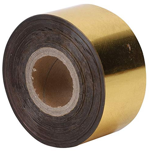 120 Meter/Rolle Metallic Folie mit 3 cm Breite Heißprägefolie Papier für Leder Stoffverpackung Box DIY Dekoration Zubehör(Gold)