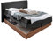 Atlantic Home Collection Stauraum Boxspringbett Michel, 7-Zonen Taschenfederkernmatratzen, Härtegrad H3, Anthrazit, 180 x 200 cm
