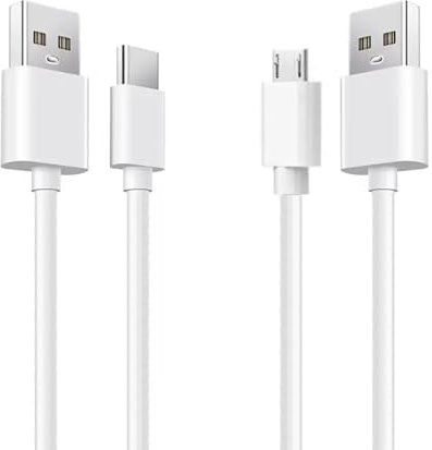 ienza 6ft Long USB to Micro & USB-C Charge/Power Cable Cord Replacement Set Designed for Kindle E-Readers, Paperwhite, Oasis, Scribe, Fire HD & Kids Tablets