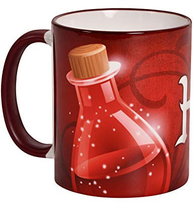 Elbenwald Tasse Health Potion Rundumddruck für Gaming Fans Keramik 320 ml rot