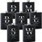 7 Pieces Personalised Hip Flasks for Groomsmen Gifts, 8oz Engraved Alcohol Flasks for Wedding, Customised Whisky Hip Flask for Bachelor Stag Party, Father of The Bride Gifts (Black)
