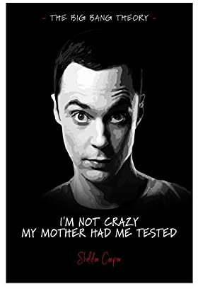 The Big Bang Theory TV-Show Filmposter Sheldon Cooper, Zitat 1, Leinwand, Wanddekoration, Gemälde für Wohnzimmer, Heimdekoration, 30 x 45 cm