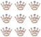Krone Damen Fasching Krone Kreuz Revers Pin Abzeichen Krone Zum Basteln Kronen-Haarnadel 12PCS Krone Brosche Kronen-Spange Pin Krone-Anhänger Silber Kristall Broschen Krone-Schmuck Schals