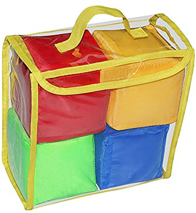 sharprepublic Juego de Dados de 4 x 10 cm, Cubos de Espuma Suave con Bolsillos Transparentes, Cubos de Aprendizaje Personalizables