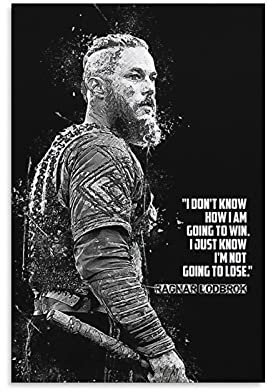 Wandkunst, Dekoration, Ragnar Lothbrok, Wikinger, Retro-Leinwand-Poster, Schlafzimmer, Büro, Raumdekoration, Geschenk, Dekoration, Druckbild, Gemälde für Wohnzimmer, Schlafzimmer, Dekoration, 20 x 30