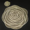 Tovagliette Rotonde Dorate, 6 Pacchi Tovagliette Decorative Tovagliette Rotonde Tovagliette in PVC Tovagliette Vuote Lavabili (Oro)