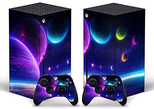 CENSTEEL Xbox Series X Skins Wrap-Aufkleber für Microsoft Xbox Series X Konsole, mit zwei kabellosen Controller-Aufklebern, Ganzkörper-Schutzfolie