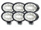 Boncak 6x24W Led Arbeitsscheinwerfer Motorrad 12volt led Weiß Oval Zusatzscheinwerfer Scheinwerfer Flutlicht für Offroad Fahrrad Bagger