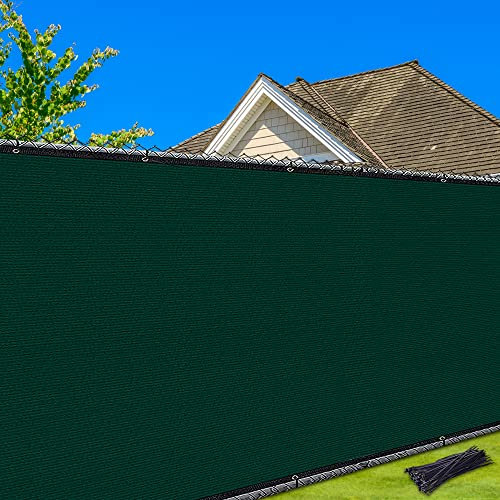 NEXCOVER Sichtschutzzaun - 5' x 50' Heavy Duty Sichtschutz mit Bindungen & Messingösen, Gewerbe- & Wohnzaun Sichtschutz für Garten Hof Windschutzscheibe Wand Hinterhof Grün