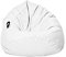 MILLINDABAG Kastanie Tropfenform Sitzsack für Kinder Jugendliche und Erwachsene Beanbag Kissen Indoor & Outdoor Gaminggeignet bereits gefüllt Sitzkissen Bodenkissen (Weiß, XXL-Durchmesser 88 cm)