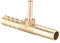 QUARKZMAN 8x4x8mm T-förmig Messing Schlauchverschraubungen Reduzierer x 1Stk 3-Wege Steckverbinder Goldton für Schlauchanschluss