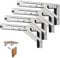 RICHDMI 4 Stück Klappkonsole 400mm, Schwerlast Edelstahl, Folding Bracket Klappbügel Schwerlast, Heavy Duty Stainless Steel Folding Console Table Folding Hinge Folding Angle Space Saving Folding Shelf